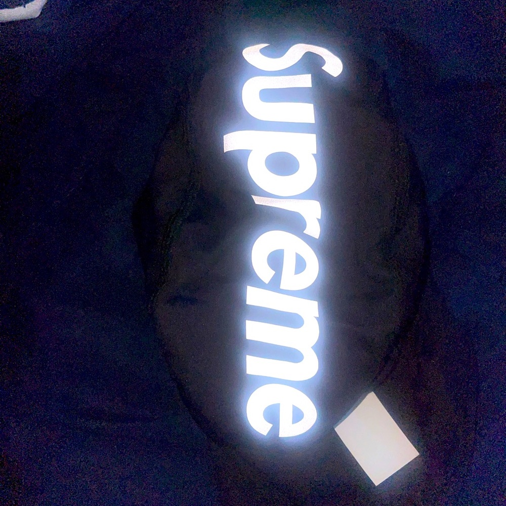 Supreme 3M Reflective logo black balaclava FW16
